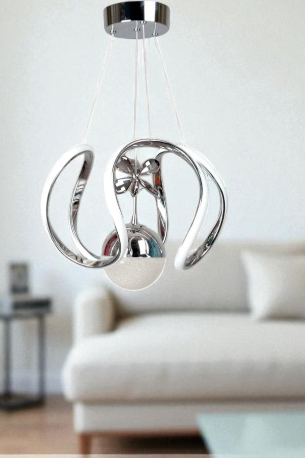 Krispi Led Avize Krom 3 Renk