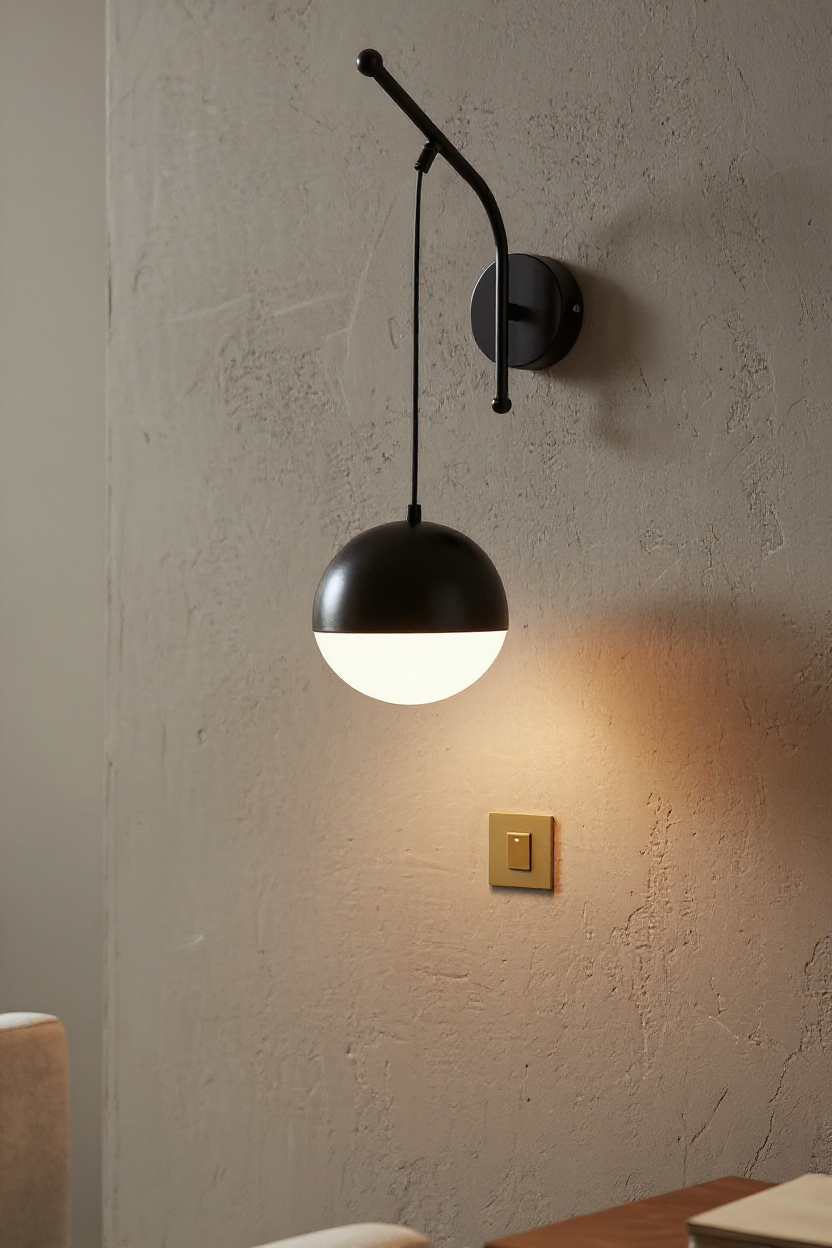 Küba Aplik Siyah Sarkıt Glop Camlı