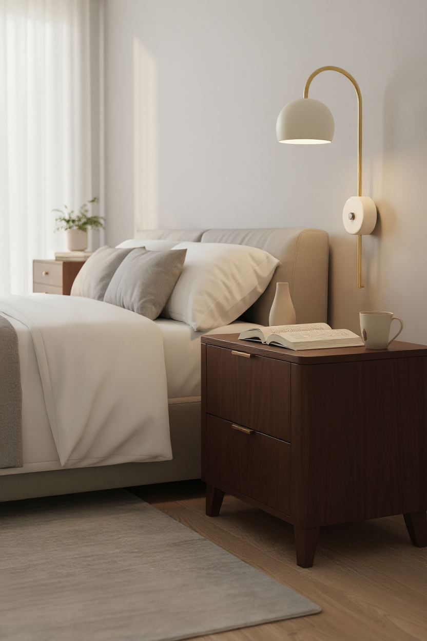 İskandinav Duvar Aplik Beyaz / Gold