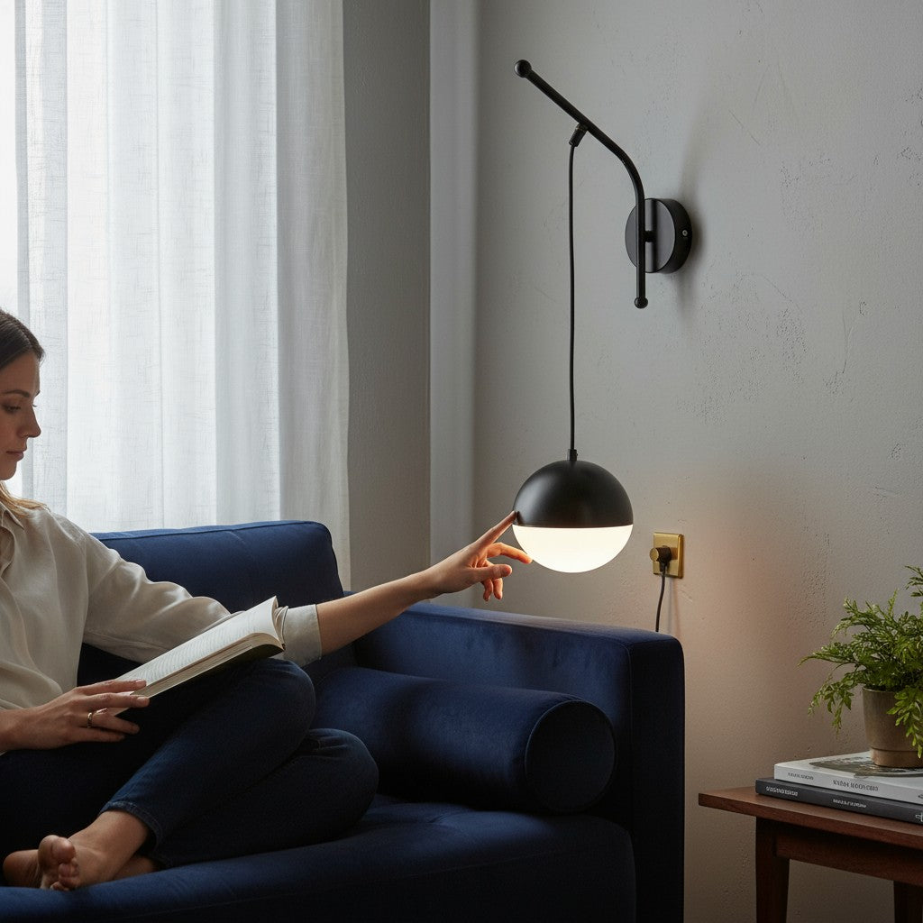 Küba Aplik Siyah Sarkıt Glop Camlı