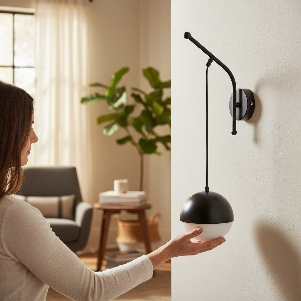 Küba Aplik Siyah Sarkıt Glop Camlı